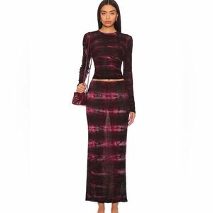 Cotton Citizen Rio Maxi Skirt And Long Sleeve Set